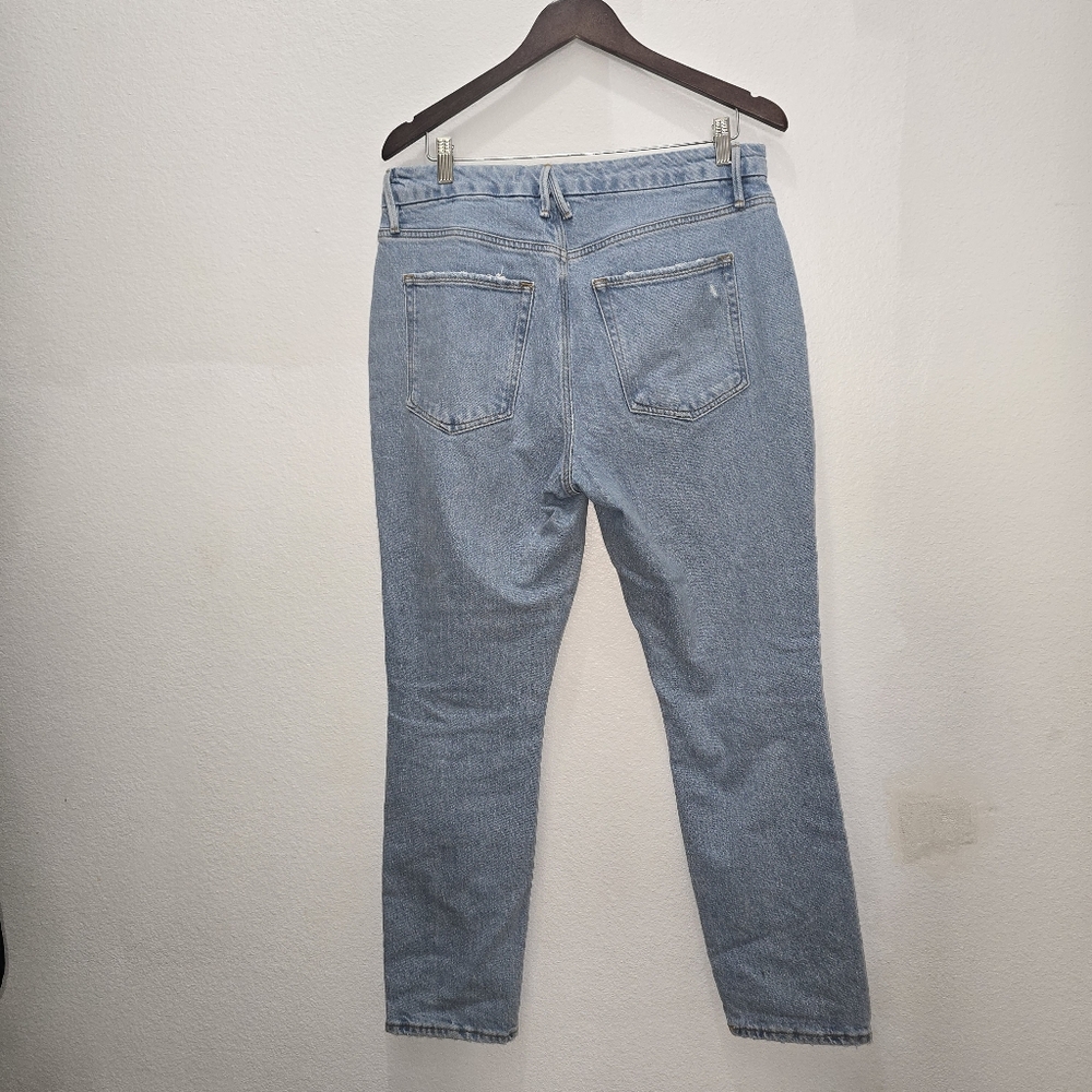 Good American  With Zara Classic Blue Distressed Women's Jeans - Picture 2 of 7